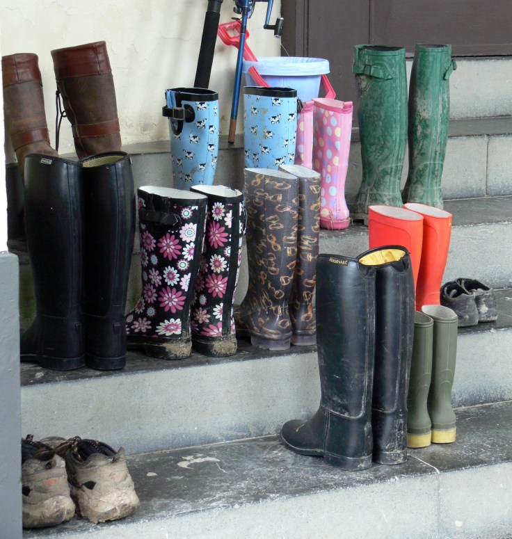 Boots by the front door