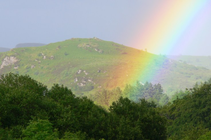 The rainbow and the mountain