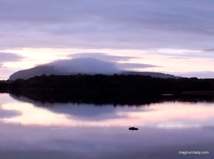Knocknarea hidden by clouds