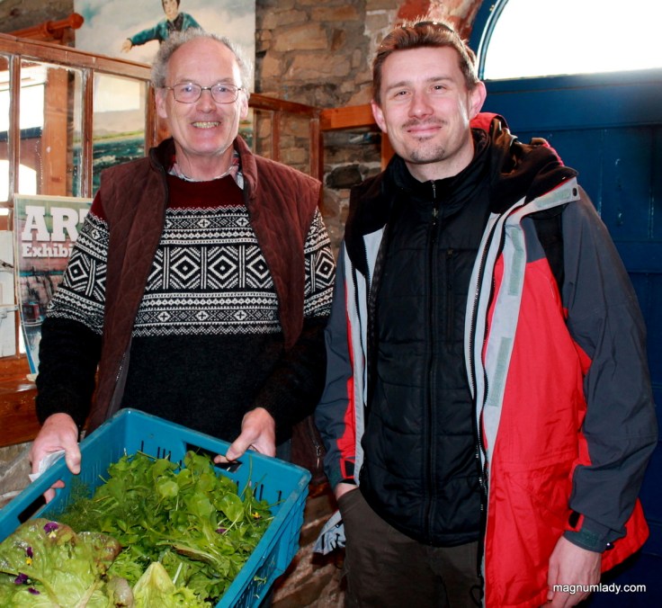 Aidan delivering salad