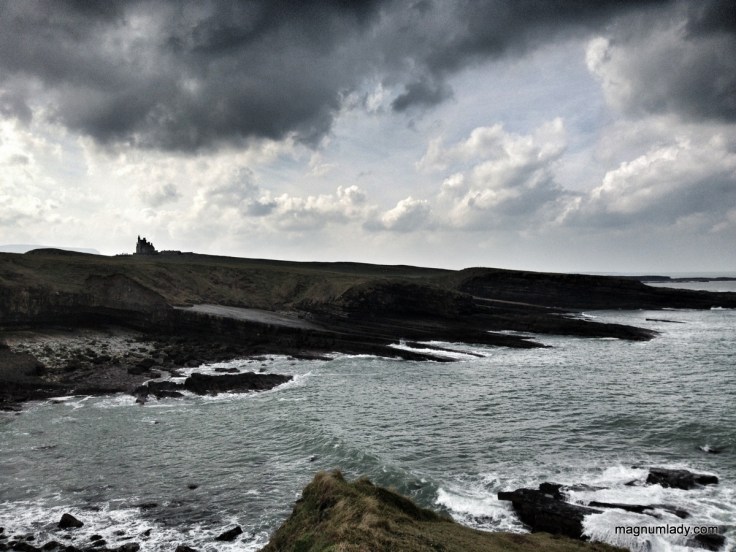 Castle, Mullaghmore, Sligo with a cloudy sky