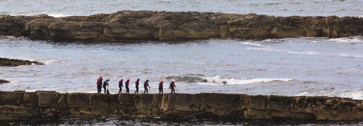 Walking to the waves