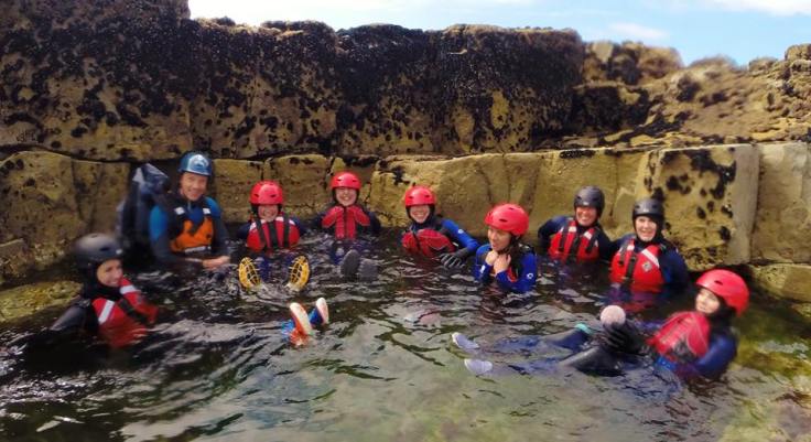 Relaxing in the rock pool